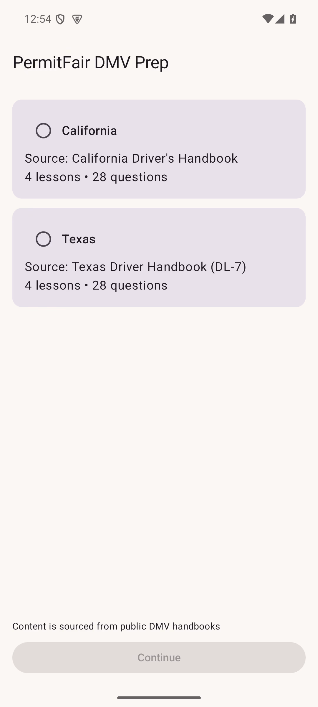 PermitFair DMV Prep preview screenshot 1