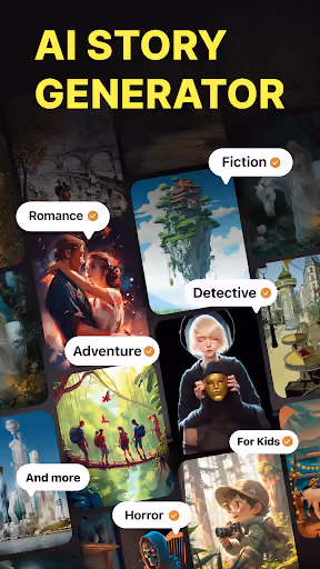 AI Story Generator loses hours of writing and forgets characters mid-book preview screenshot 1