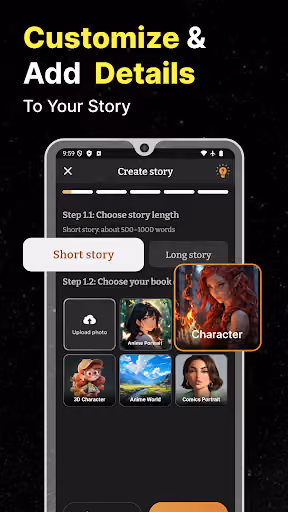 AI Story Generator loses hours of writing and forgets characters mid-book preview screenshot 4