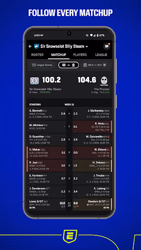 ESPN Fantasy keeps freezing on game day preview screenshot 1