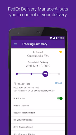 FedEx Mobile broke basic package tracking preview screenshot 3