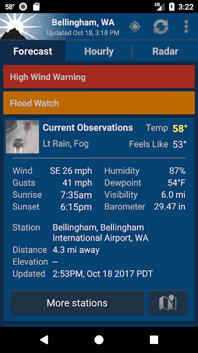 NOAA Weather (Pro) has no fallback when the government's own weather API goes down preview screenshot 2