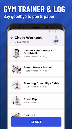 Gym Workout Tracker paywalls the sets you already logged yourself preview screenshot 1