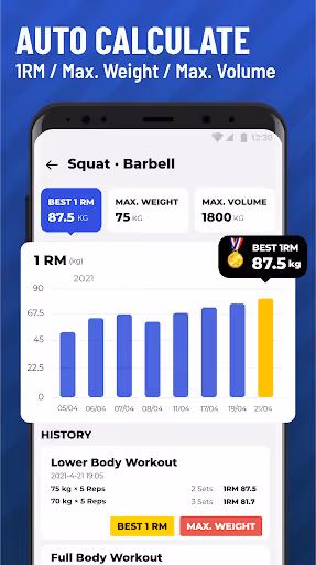 Gym Workout Tracker paywalls the sets you already logged yourself preview screenshot 3